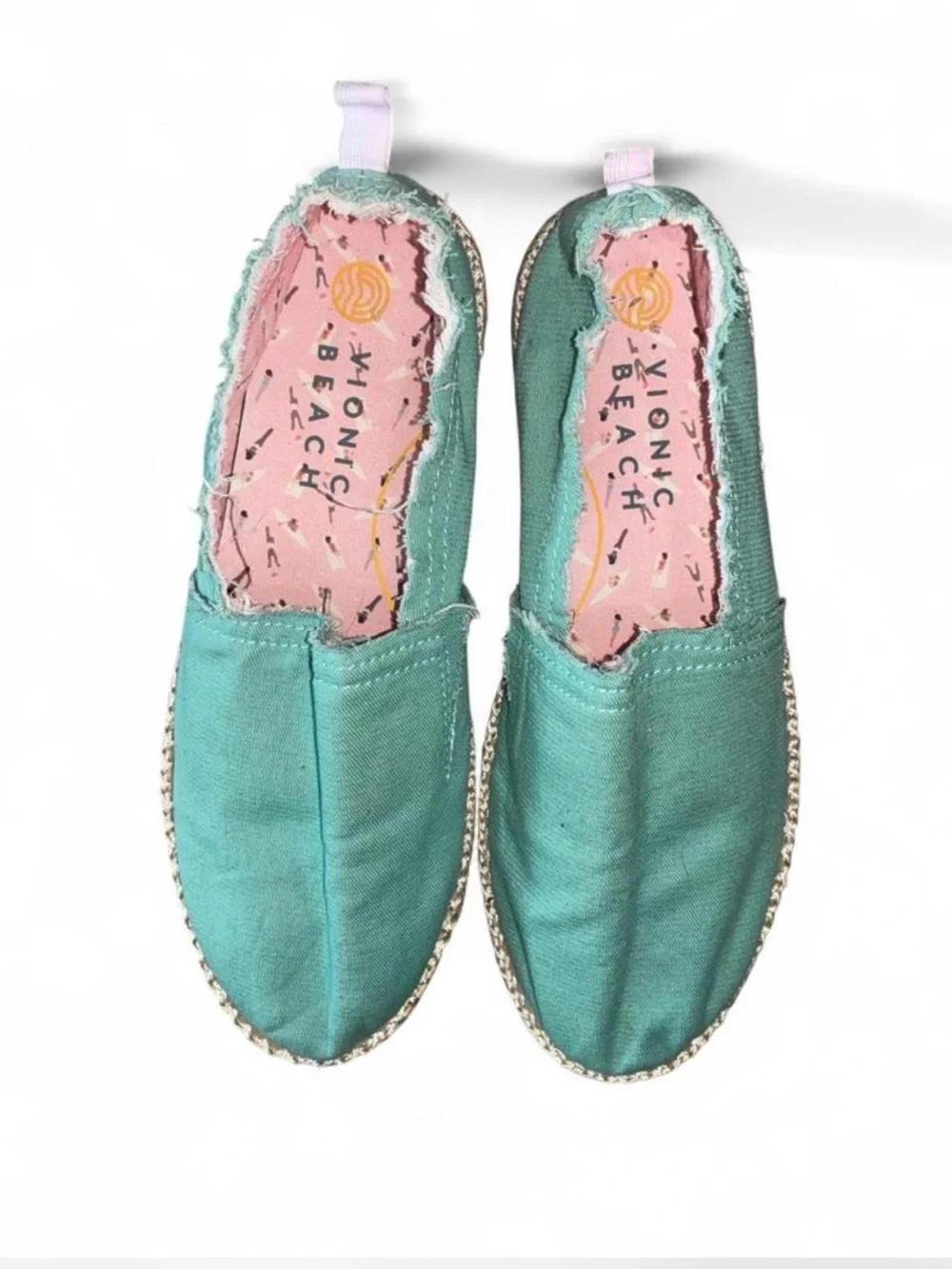 Women's Teal Canvas Espadrilles